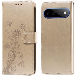 Mobigear Flowers Google Pixel 11 Pro XL Cover a libro portafoglio - Oro