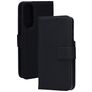 Mobiparts Wallet Samsung Galaxy S25 Edge Äkta läder Plånboksfodral med sedelfack - Svart