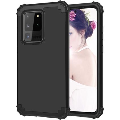 Mobigear Ultra Tough Samsung Galaxy S20 Ultra Hard Case Back cover Shockproof - Black