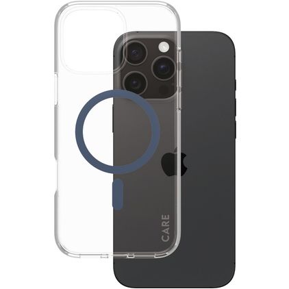 CARE by PanzerGlass Urban Combat iPhone 16 Pro Max MagSafe Funda Plástico rígido Carcasa - Transparente / Azul