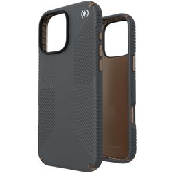 Speck Presidio2 Grip iPhone 16 Pro Max Tvrdý plast Zadní kryt odolný proti nárazům - Charcoal Grey