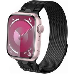 Mobigear Mecha Loop Milanesisk loop Apple Watch Armband Magnetlås - 49/46/45/44 mm - Svart
