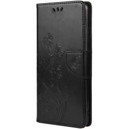 Mobigear Flowers Samsung Galaxy A23 Plånboksfodral med sedelfack - Svart