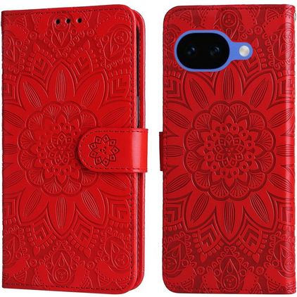 Mobigear Sunflower Google Pixel 10a Pungetui med Seddelrum - Rød