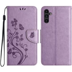 Mobigear Flowers Samsung Galaxy A36 Etui z klapką typu portfel - Fioletowy