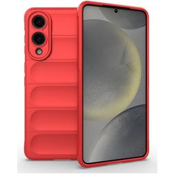 Mobigear Bumpy Samsung Galaxy S25 Edge Elastyczne TPU Etui plecki - Czerwony