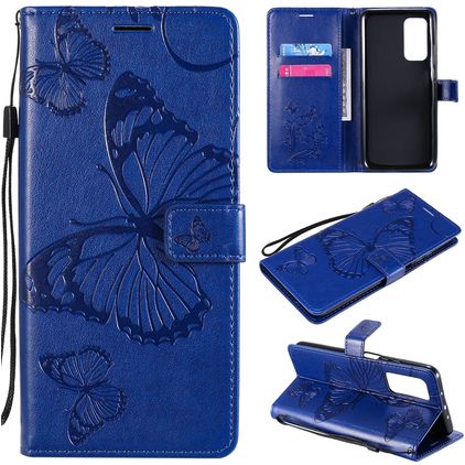 Mobigear Butterfly Xiaomi Mi 10T Pro Plånboksfodral med sedelfack - Blå