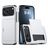 Mobigear Card iPhone 18 Pro Max Hard Case Back cover Shockproof with Card Holder - Silver