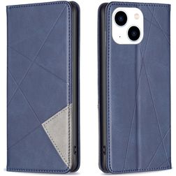 Mobigear Rhombus Slim iPhone 15 Capa livro - Azul