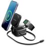 Cygnett MagStand 3-in1 Estação de carregamento MagSafe 0,7 m Fast Charge 22,5W - Preto