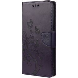 Mobigear Flowers Samsung Galaxy A53 Wallet case - Purple