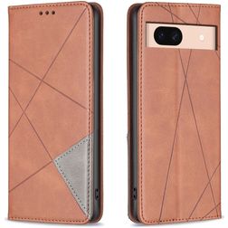Mobigear Rhombus Slim Google Pixel 8a Wallet case - Brown