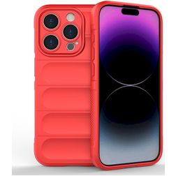 Mobigear Bumpy iPhone 15 Pro TPU flexible Carcasa - Rojo