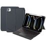 Mobigear Detachable Rotating iPad Pro 11 pollici (2025) Cover a libro con tastiera Bluetooth QWERTY + Portapenna - Nero