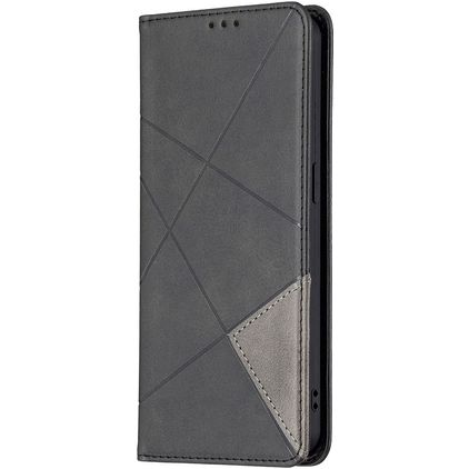Mobigear Rhombus Slim OPPO Reno 6 5G Funda tipo libro - Negro