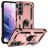 Mobigear Armor Ring Samsung Galaxy S22 Hardcase Etui plecki Wstrząsoodporne z pierścieniem - Różowe złoto