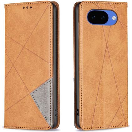 Mobigear Rhombus Slim Google Pixel 10a Funda tipo libro - Coñac