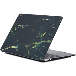 Mobigear Marble MacBook Air 13 tuuman (2018-2020) Kova MacBook-suojakuori - Musta / Ruskea - Malli A1932 / A2179 / A2337
