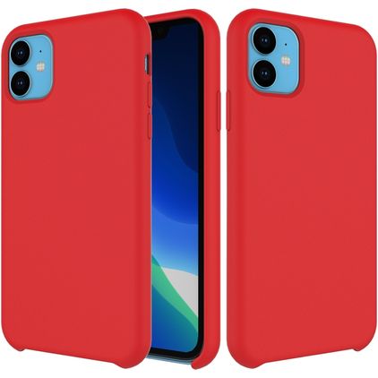 Mobigear Rubber Touch iPhone 11 Silikone Bagsidecover - Rød