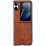 Mobigear Excellent OPPO Find N2 Flip Funda Plástico rígido Carcasa - Marrón