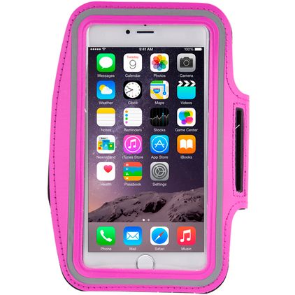 Mobigear Puhelinpidike juoksuun Neopreeni Käsivarsikotelo Urheilukotelo (max 16 cm x 8 cm) - Magenta
