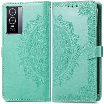 Mobigear Mandala Vivo Y76 Funda tipo libro Cartera - Verde