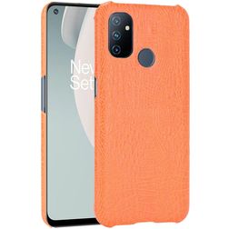 Mobigear Croco OnePlus Nord N100 Hårdt Bagsidecover - Orange