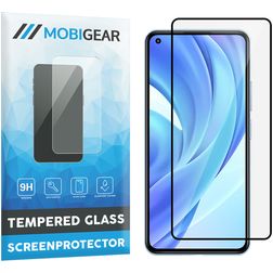 Mobigear Premium Xiaomi Mi 11 Lite Tempered Glass Screen Protector - Case Friendly - Black