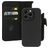 Mobiparts iPhone 15 Pro MagSafe Etui Skóra naturalna Etui z klapką 2w1 z odpinanymi pleckami typu portfel - Czarny