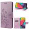 Mobigear Flowers Samsung Galaxy M53 Wallet case - Purple
