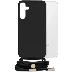 Mobilize Lanyard Gelly Samsung Galaxy S24 Plus Fleksibel TPU Cover med snor - Sort