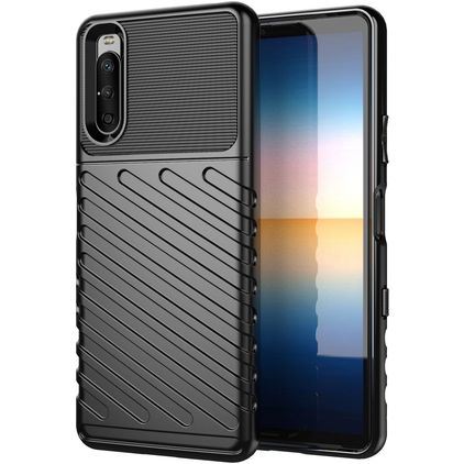 Mobigear Groove Sony Xperia 10 III Flexibilní TPU Zadní kryt - Černá