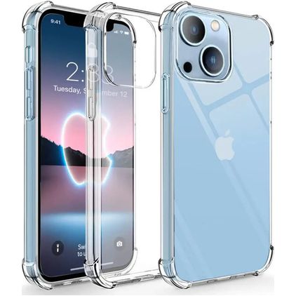 Mobigear Cushion Trasparente iPhone 14 TPU flessibile Back cover Antiurto - Trasparente