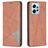 Mobigear Rhombus Slim Xiaomi Redmi Note 12 Cover a libro - Marrone