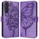 Mobigear Butterfly Samsung Galaxy M55 Funda tipo libro Cartera - Morado