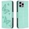 Mobigear Butterfly iPhone 15 Pro Max Etui z klapką typu portfel - Zielony