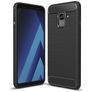 Mobigear Brushed Slim Samsung Galaxy A8 (2018) Flexibilní TPU Zadní kryt - Černá