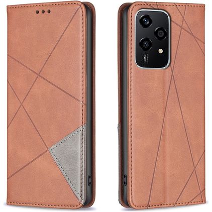 Mobigear Rhombus Slim HONOR 200 Lite Pungetui - Brun