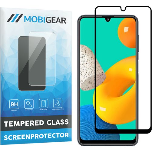 Mobigear Premium Samsung Galaxy M32 4G Härdat glas Skärmskydd - Skalvänligt - Svart