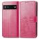Mobigear Clover Google Pixel 6a Wallet case - Magenta