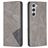 Mobigear Rhombus Slim Samsung Galaxy S23 Plånboksfodral - Grå