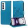 Mobigear Flowers OPPO Reno 12 Pro Funda tipo libro Cartera - Azul