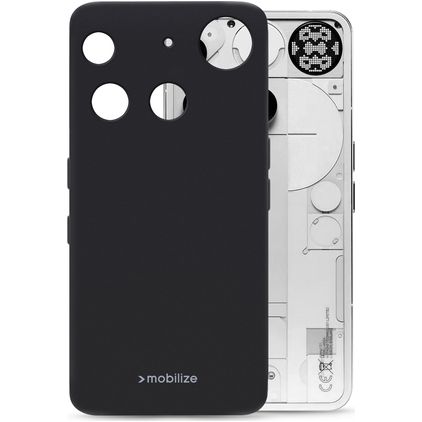 Mobilize Rubber Gelly Nothing Phone (3) TPU flexível Capa traseira - Preto