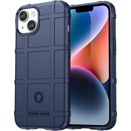 Mobigear Rugged Shield iPhone 15 Plus Flexible TPU Back cover Shockproof - Blue