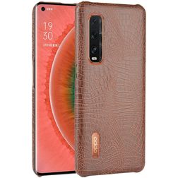Mobigear Croco OPPO Find X2 Pro Hardcase Back cover - Marrone