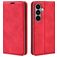 Mobigear Retro Slim Samsung Galaxy S26 Plånboksfodral med sedelfack - Röd