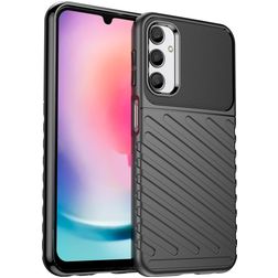 Mobigear Groove Samsung Galaxy A24 TPU flexible Carcasa - Negro