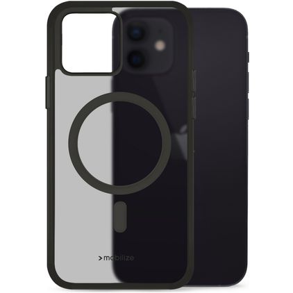 Mobilize Hybrid iPhone 12 MagSafe Fodral Hårdplast Skal Stötsäkert - Svart
