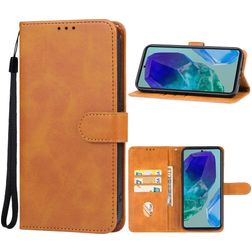 Mobigear Wallet Samsung Galaxy M55 Cover a libro portafoglio - Marrone