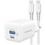 Mobilize Wall Charger Dual USB / USB-C USB-C 1.2 Meter Power Delivery 30W - White